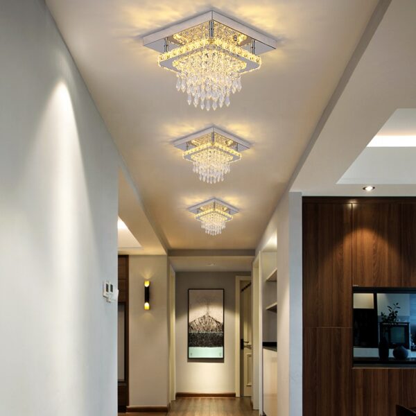 19W Changeable Light Color Led Kitchen Waterdrop Cascade Suspended Ceiling Light for Entry Balcony - Image 5